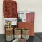 Burnt Orange 6 in 1 Bathroom Set