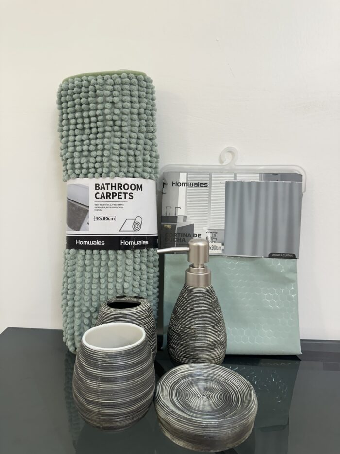 Mint Green 6 in 1 Bathroom Set